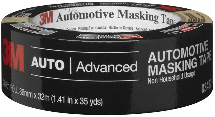 3M Masking Tape Automotive Roll 1.41 Inch x 35 Yd. Tan
