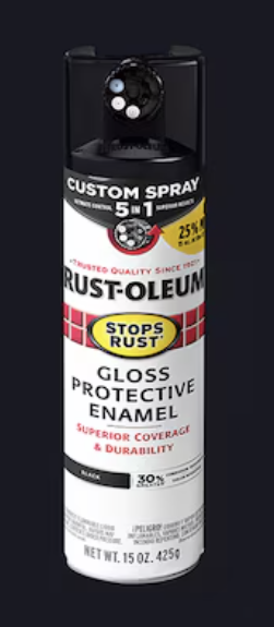 Rust-Oleum Stops Rust 5-in-1 Gloss Black Oil-based Spray paint 15-oz