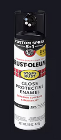 Rust-Oleum Stops Rust 5-in-1 Gloss Black Oil-based Spray paint 15-oz